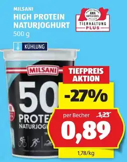 Hofer Milsani High Protein Naturjoghurt Angebot