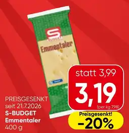 Spar S-Budget Emmentaler Angebot