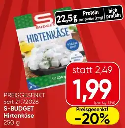 Spar S-Budget Hirtenkäse Angebot