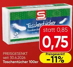 Spar S-Budget Taschentücher Angebot