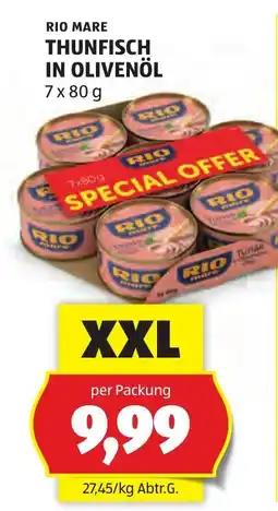 Hofer Rio Mare Thunfisch in Olivenöl Angebot