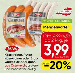 Spar TANN Käsekrainer Angebot