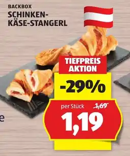 Hofer Backbox schinken käse-stangerl Angebot