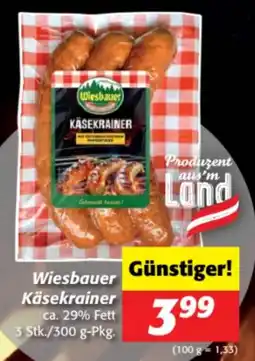 Nah&Frisch Wiesbauer Käsekrainer Angebot