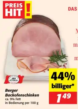 Nah&Frisch Berger Backofenschinken Angebot