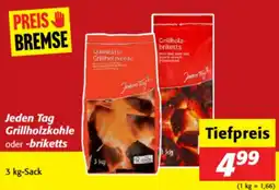 Nah&Frisch Jeden Tag Grillholzkohle oder -briketts Angebot