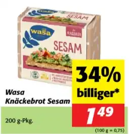 Nah&Frisch Wasa Knäckebröt Sesam Angebot