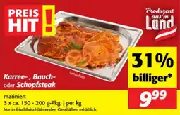 Nah&Frisch Karree-, Bauch- oder Schopfsteak Angebot