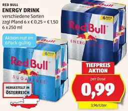 Hofer Red Bull Energy Drink Angebot