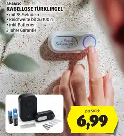 Hofer Ambiano kabellose Türklingel Angebot