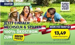 Hofer HOFER GRÜNSTROM Angebot