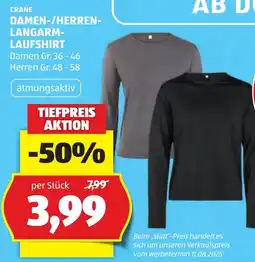 Hofer Crane Damen-/Herren-Langarm-Laufshirt Angebot