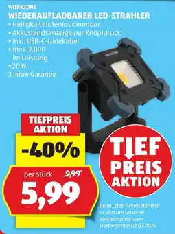 Hofer Wiederaufladbare LED-Strahler Angebot