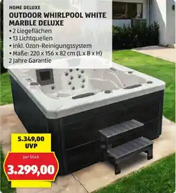 Hofer Home Deluxe Outdoor Whirlpool White Marble Deluxe Angebot