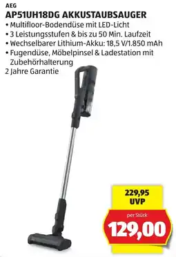 Hofer AEG AP51UH18DG Akkustaubsauger Angebot