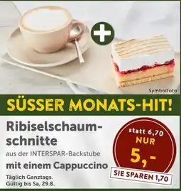 Interspar Ribiselschaumschnitte aus der INTERSPAR-Backstube Angebot