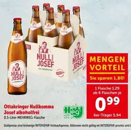 Interspar Ottakringer Nullkomma Josef alkoholfrei Angebot