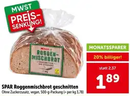 Interspar SPAR Roggenmischbrot geschnitten Angebot