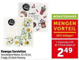 Interspar Kuwopa Servietten Angebot