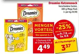Interspar Dreamies Katzensnack Angebot