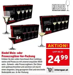 Interspar Riedel Wein- oder Proseccogläser Angebot