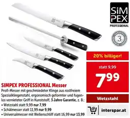 Interspar SIMPEX PROFESSIONAL Messer Angebot