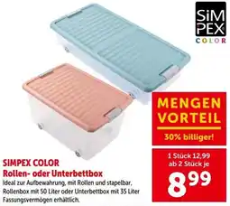 Interspar Simpex Color Rollen- oder Unterbettbox Angebot