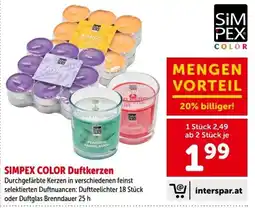 Interspar SIMPEX COLOR Duftkerzen Angebot