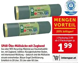 Interspar SPAR Öko-Müllsäcke mit Zugband Angebot