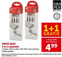 Interspar SIMPEX BASIC 3-in-1-Ladekabel Angebot