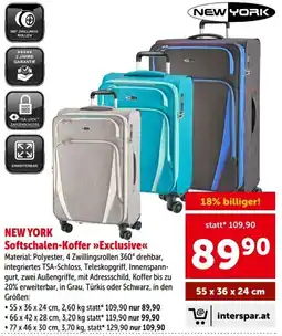 Interspar NEW YORK Softschalen-Koffer »Exclusive« Angebot