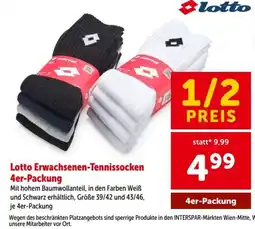 Interspar Lotto Erwachsenen-Tennissocken Angebot
