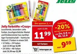 Interspar Jolly Farbstifte »Crazy« Angebot