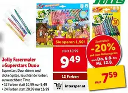 Interspar Jolly Fasermaler »Superstars Duo« Angebot