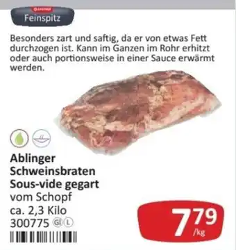 Ablinger Schweinsbraten Sous-vide gegart vom Schopf
