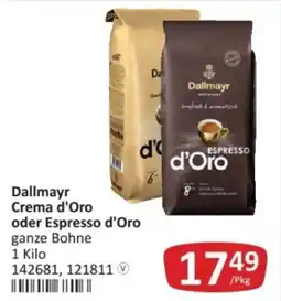 Kastner Dallmayr Crema d'Oro oder Espresso d'Oro Angebot