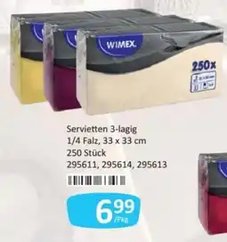 Kastner Servietten 3-lagig WIMEX Angebot