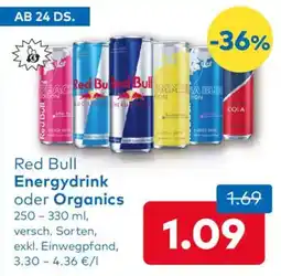 T&G Red Bull Energydrink oder Organics Angebot