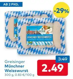 T&G Greisinger Münchner Weisswurst Angebot