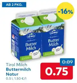 T&G Tirol Milch Buttermilch Natur Angebot