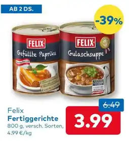 T&G Felix Fertiggerichte Angebot