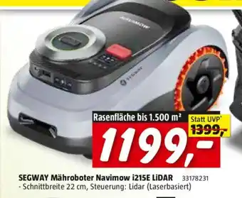 SEGWAY Mähroboter Navimow i215E LiDAR