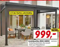 Bauhaus Anstellpavillon IBIZA CABRIO Angebot