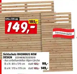 Bauhaus Sichtschutz RHOMBUS NEW Angebot