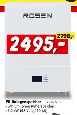 Bauhaus Rosen PV-Anlagenspeicher Angebot