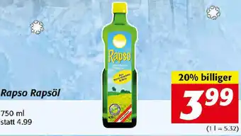 Nah&Frisch Rapso Rapsöl 750ml Angebot