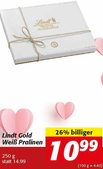 Nah&Frisch Lindt Gold Weiß Pralinen 250 g Angebot