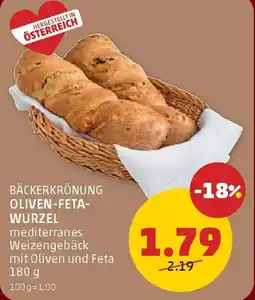 PENNY Bäckerkrönung oliven feta wurzel Angebot