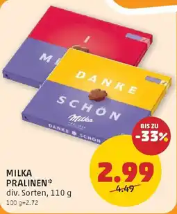 PENNY Milka pralinen Angebot