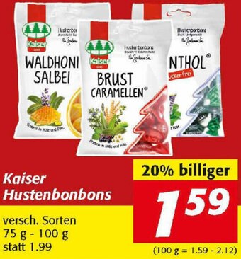 Nah&Frisch Kaiser Hustenbonbons 75-100g Angebot
